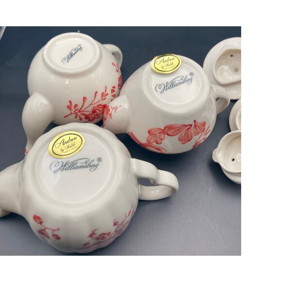 Williamsburg Tea Time Collection 3 Different One Cup Tea Pots NIP Andrea Sadek - Picture 9 of 14